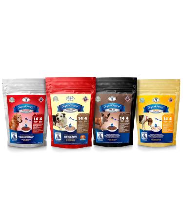 SuperGravy The Ultimate Gravy Four-Pack - Natural Dog Food Gravy Topper - Hydration Broth Food Mix - Human Grade 14 Scoop Bags, 56 Scoop, 01107