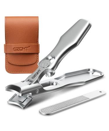 No Splash Design Nail Clippers for Thick Nails Men Seniors Elder Wide Jaw Opening Nail Cutter SZQHT Your Ultimate Grooming Solution for Thick Toenails Toenail Clippers and Stainless Steel Nail Files