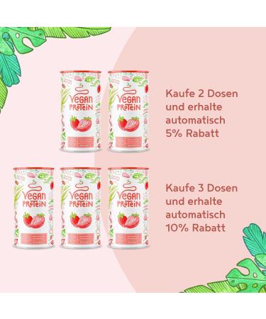 Vegan Strawberry Protein Powder - 600g | Plant-Based Rice Pea Chia & Seed Blend - International Shipping - Buy Online on GoSupps.com