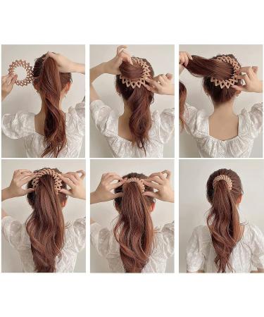 Zabernim Birds Nest Magic Hair Clip - Expandable Ponytail Holder for Women (Black 3PCS) - Buy Online on GoSupps.com