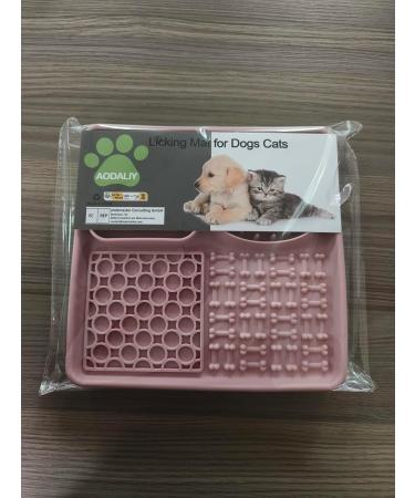 Aodaliy Silicon Lick Mat for Dogs & Cats | BPA-Free | Large Suction Cup Pet Lick Mats for Bathing & Grooming (Green & Pink) - Buy Online on GoSupps.com