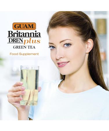 Guam Britannia Dren Plus Dietary Supplement - Vegetable Extracts & Seaweed Green Tea Flavor 30 Bags Made in Italy - Boost Your Detox & Drain Support - Buy Online on GoSupps.com