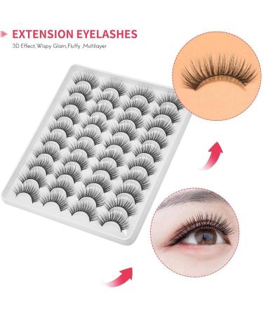 Potadak 40 Pairs 3D Fiber Lashes Natural False Eyelashes Dramatic Volume Lashes Makeup Extension Eyelashes - Buy Online on GoSupps.com