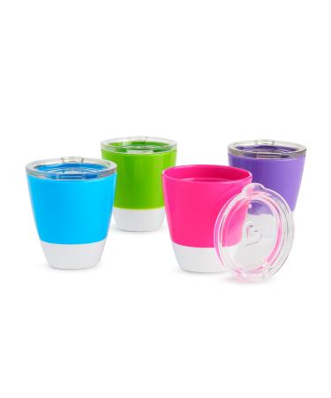Munchkin Splash Open Toddler Cups with Training Lids 7 Ounce Multicolored 4 Pack