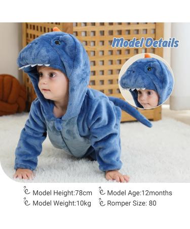 COOKY.D Unisex Winter Hooded Romper Jumpsuit Blue | 2-36 Months | 2-5 Months - Buy Online on GoSupps.com