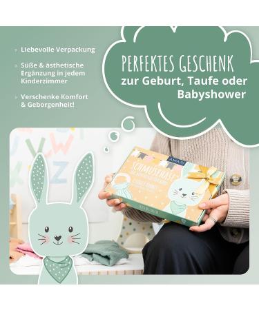 Buy Amari Cuddly Towel (Turquoise Hare) with Bite Ring & Bib - Perfect Baby Gift Set for Newborns & Girls - Sniffer Towel for Baby Parties - Buy Online on GoSupps.com