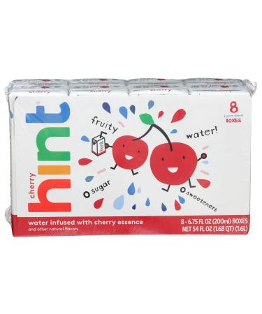 Hint Kids Water Cherry, (Pack of 8) 6.75 Fl Oz, Pure Water Infused With Cherry, Zero Sugar, Zero Calories, Zero Sweeteners, Zero Preservatives, Zero Artificial Flavors