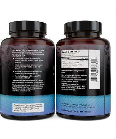 Nested Naturals Magnesium Glycinate Chelate 200mg - 120 Capsules | Premium Supplement for Relaxation & Sleep - Buy Online on GoSupps.com