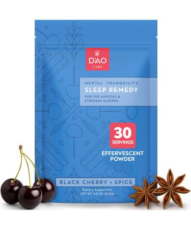 D'AO Labs Mental Tranquility - Non-Habit Forming - Mental Calmness Supplement - Stress Relax & Tranquil Powder - GUI Pi Tang Traditional Chinese Herbal - Black Cherry & Spice Flavor - 30 Servings