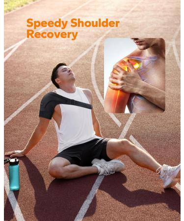Komoko Shoulder Brace - Rotator Cuff Support Adjustable Arm Sling for Pain Relief & Compression - Fits Left & Right Arm for Men & Women - Buy Online on GoSupps.com