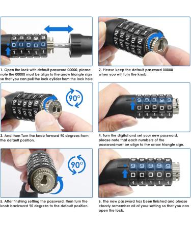 High-Security 1000mm Bicycle Chain Lock - 5-Digit Number Combination Lock | Durable & Reliable Bike Security - Buy Online on GoSupps.com