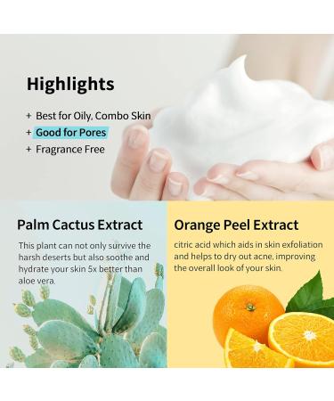 YADAH Bubble Deep Cleanser (5.07fl oz) Vegan Foaming Cleanser for Soothing & Moisturizing | Korean Skin Care with Cactus & Orange Peel - Clear Impurities - Buy Online on GoSupps.com
