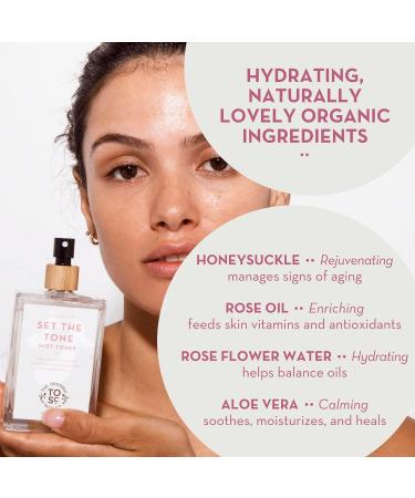 Hydrating Face Toner Spray - Set The Tone by The Organic Skin Co. | Rosewater & Aloe Vera Mist for All Skin Types | Toner for Men & Women - Buy Online on GoSupps.com