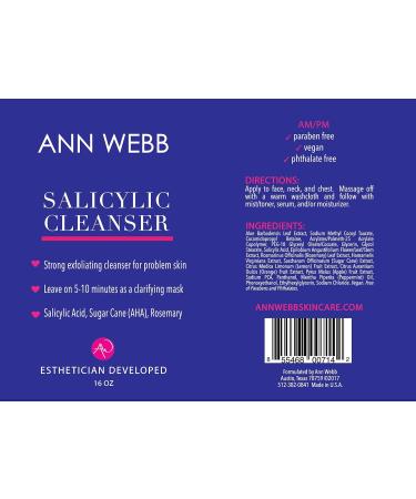 Salicylic Exfoliant Cleanser - Gentle Foaming Face Wash for Oily & Acne-Prone Skin | 6oz Non-Drying Solution for Blackheads & Breakouts - Buy Online on GoSupps.com