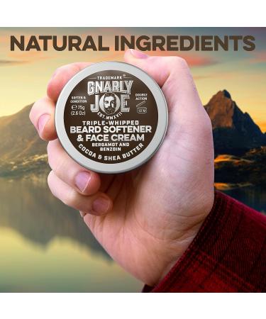 Gnarly Joe Triple-Whipped Cocoa & Shea Butter Beard Softener & Face Cream 75ml - Bergamot & Benzoin | Leave-In Overnight - Buy Online on GoSupps.com