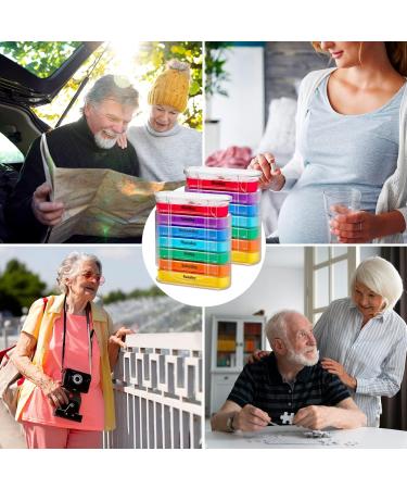 7-Day Pill Case - Weekly Medicine Planner & Vitamin Organizer | Portable Travel Pill Organizer with Large Compartments & Clear Lids - Buy Online on GoSupps.com