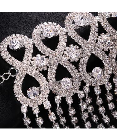 STONEFANS Wedding Rhinestone Flapper Headpiece Headband - Great Gatsby Head Chain Jewelry for Women - 1920s Costume Hair Accessory (Silver-Wedding) - Buy Online on GoSupps.com
