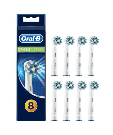 Oral-B EB50/8 Crossaction Toothbrush Heads, White, 8 Refills
