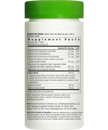 Rainbow Light Magnesium Calcium Plus â€“ Essential Nutrients for Bone Health | 90 Count - Buy Online on GoSupps.com