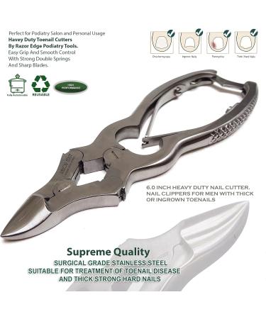 Toenail Clipper Cantilever Surgical Grade German Stainless Steel by Razor Edge Heavy Duty Thick Toe Nail Cutter Professional Quality - Buy Online on GoSupps.com