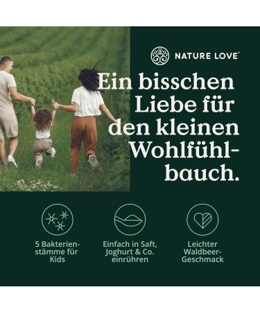 Nature Love Probiona Junior - Vegan Probiotic Powder for Kids (4+) | 45g | 5 Bacterial Strains & Inulin - Lab Tested - Buy Online on GoSupps.com