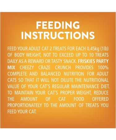 Friskies Party Mix Cat Treats Cheezy Craze Crunch with Real Cheese - 454 g Cannister (1 Pack) 454 g (Pack of 1) - Buy Online on GoSupps.com