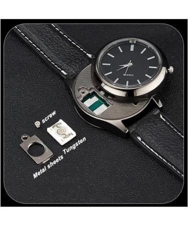 Multifunctional Electric Lighter USB Lighter with Tungsten Ignition Function Watch with Rechargeable Candle flameless Lighter(Gold) - Buy Online on GoSupps.com