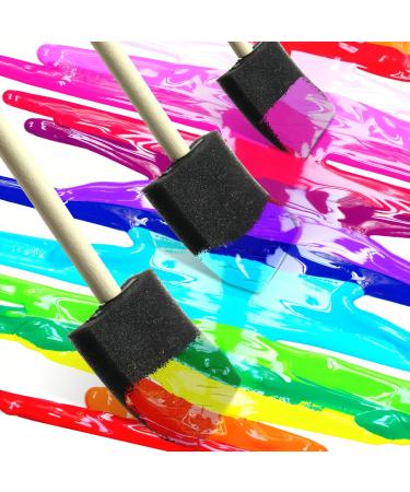 100 Pack 2 Foam Paint Brushes with Wood Handles - Perfect for Stains, Varnishes, Acrylics, Crafts & Art - Buy Online on GoSupps.com