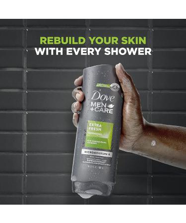Dove Men+Care Body Wash for Extra Fresh Skin | 18 Ounce (Pack of 4) - Buy Online on GoSupps.com