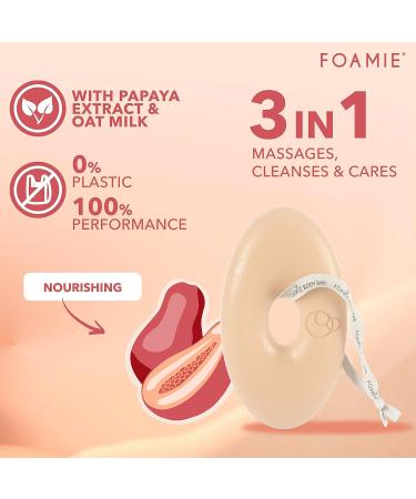 Foamie 2-in-1 Vegan Body Bar Soap-Free | Oatmeal Papaya Body Wash for Smooth Hydrated Skin | Sulfate-Free Formula for Men & Women | Perfect for Dry Skin - Buy Online on GoSupps.com
