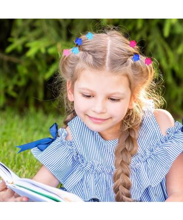 Hair Accessories Set for Girls | Colorful Hair Tie Ponytail Holders | Small Colorful Hairbands Ponytail Holders Rubber Bands Flower Hair Clip Metal Snap Hair Clips for Girls Kids Women B131 - Buy Online on GoSupps.com