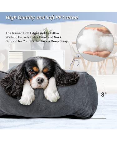 AIPERRO Orthopedic Calming Dog Bed | Machine Washable Rectangle Bed for Large, Medium, Small Dogs | Soft & Breathable Pet Sofa Bed | Anti-Slip Bottom | M(25''x21''x8'') - Buy Online on GoSupps.com