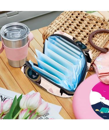 Artistic Cat Binding-Up Bags for Women | Portable Menstrual Pad & Tampon Holders | Stylish Storage Solutions for School & Office - Buy Online on GoSupps.com