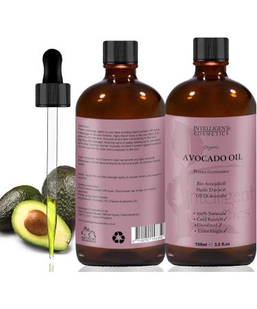 Organic AVOCADO OIL - 100% Cold Pressed Pure Virgin Unrefined - & Natural Oil Certified Organic Fights signs of ageing sun damaged treatment 100ml Glass Bottle - Buy Online on GoSupps.com
