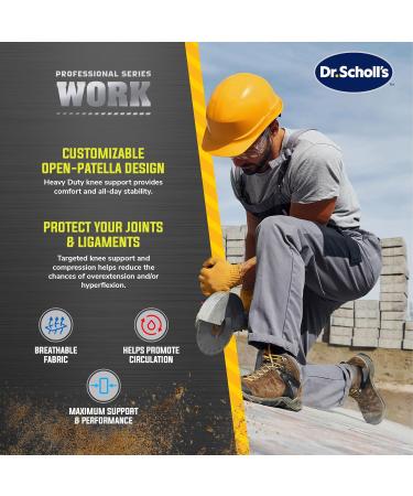 Dr. Scholl's Heavy-Duty Massaging Foam Knee Support | Customized Knee Brace for Professionals | Breathable Fabric & Targeted Pain Relief (Size S/M - Buy Online on GoSupps.com
