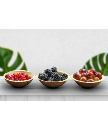 25 Count 4 Raj Disposable Palm Leaf Bowls - Compostable Tableware for Parties & Outdoor Events - Buy Online on GoSupps.com