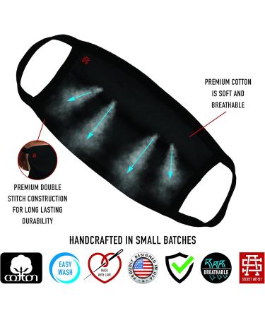 Extra Small & Small Black Camouflage Reversible Cloth Face Mask - Washable Reusable USA Made - Buy Online on GoSupps.com