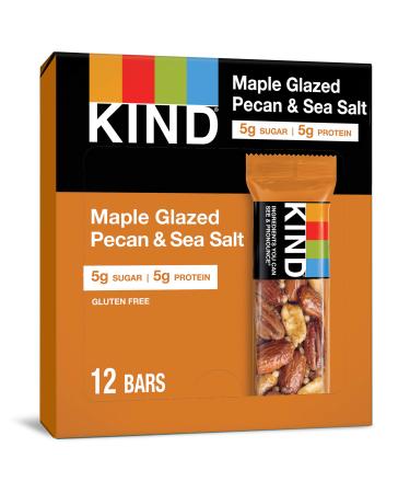 KIND Bars Nuts & Spices Maple Glazed Pecan & Sea Salt 12 Bars 1.4 oz (40 g) Each