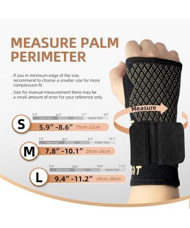 Scrodcat Silver Wrist Compression Bands - 4 Pieces for Carpal Tunnel & Arthritis Pain Relief - Adjustable with Thumb Loop for Men & Women - Set M - Buy Online on GoSupps.com