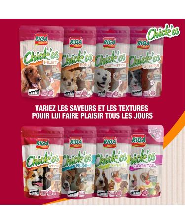 Riga Chick'os Strips Dog Treats 100g - Buy Online on GoSupps.com