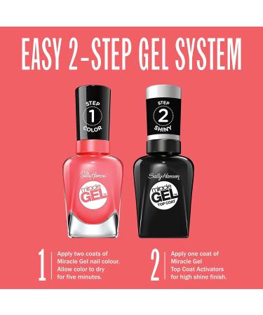 Sally Hansen Miracle Gel Nail Polish Limited Edition Duo Pack Top Coat and 47 Red Eye 14.7 ml - Buy Online on GoSupps.com