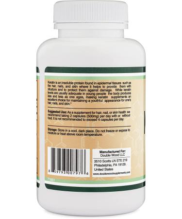 Keratin Hair Growth Vitamin - 500mg (120 Pills) for Men & Women - Vital Protein for Hair, Skin & Nails - Buy Online on GoSupps.com