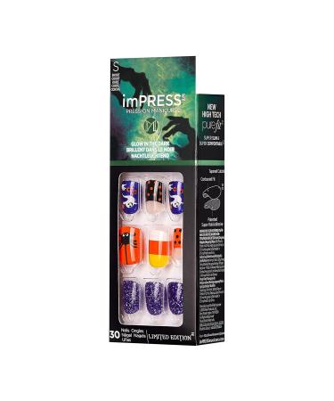 Kiss imPRESS Halloween Press-On Manicure - Short Square Fake Nails 30 Pack - Perfect for Spooky Season - Buy Online on GoSupps.com