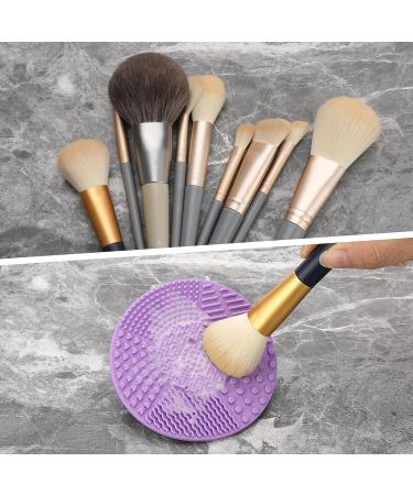 Set of 5 Silicone Makeup Brush Cleaner Pads - Colorful Scrubber Mats with Suction Cups for Effective Cleaning - Ideal for Makeup & Drawing Accessories - Buy Online on GoSupps.com