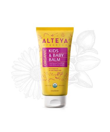 Alteya Organics Kids and Baby Balm 3fl.oz/90ml - USDA Certified Organic AWARD WINNING Pure Natural Baby Skin Care Treatment Based on Bulgarian Rose Essential Oil