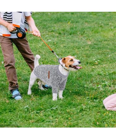 Warm Dog Sweater - Fleece Hoodie for Small & Medium Dogs - Soft Winter Coat for Corgi Bulldog Bichon (2XL 45cm Gray) - Buy Online on GoSupps.com