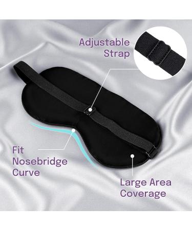 Olesilk Adjustable Silk Sleep Mask | 100% Mulberry Silk Eye Mask for Men & Women | Comfortable Pink Sleep Mask for Better Sleep - 1 Piece - Buy Online on GoSupps.com