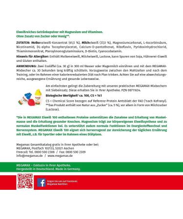 Buy Megamax Protein Neutral 400g - Whey & Milk Protein Powder for Muscle Building Low-Carb Baking & Fitness - Buy Online on GoSupps.com