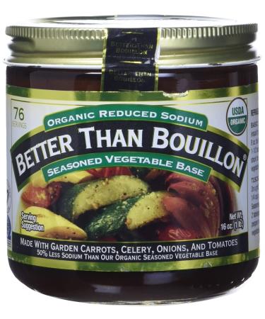Better Than Bouillon Organic Vegetable Base 16 Oz, Reduced Sodium (Original Version) 1 Pound (Pack of 1)