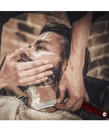 Krisp Beauty Classic Straight Edge Barber Razor - Professional Shavette for Close Shaving | Salon Quality Men's Beard Grooming with 10 Blades - Buy Online on GoSupps.com